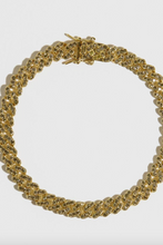 Load image into Gallery viewer, Thin Havana Anklet gold green
