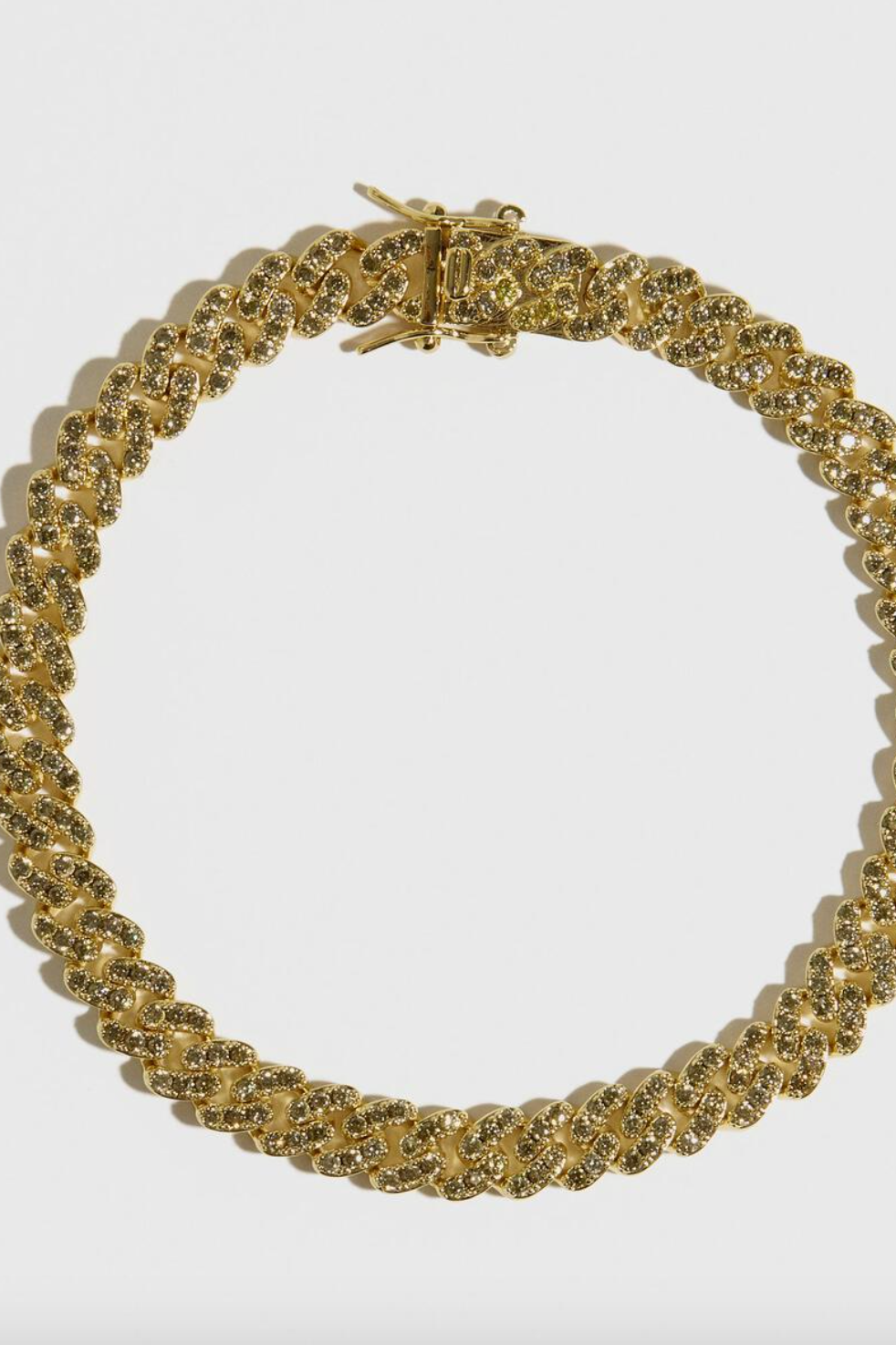 Thin Havana Anklet gold green
