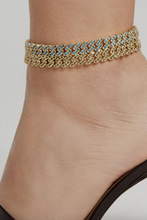 Load image into Gallery viewer, Thin Havana Anklet gold green
