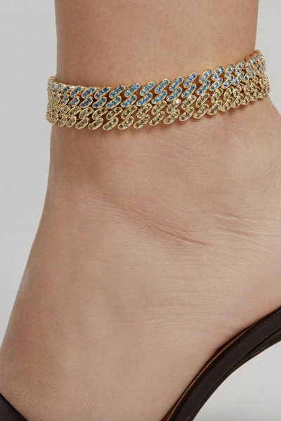 Havana Anklet silver green