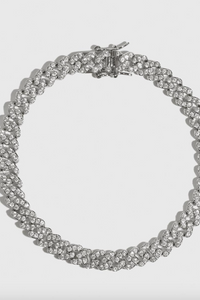 Thin Havana Anklet Silver