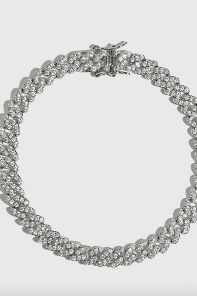 Thin Havana Anklet Silver